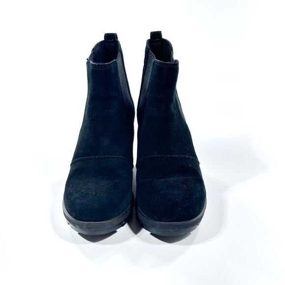 Sorel black suede Joan of arctic wedge bootie 6 - Picture 2 of 8